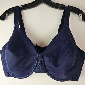 Vanity Fair 42DD 42E Navy‎ Blue Beauty Back Minimizer Underwire Bra #76080